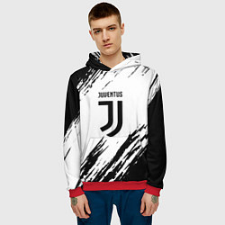 Толстовка-худи мужская Juventus краски, цвет: 3D-красный — фото 2