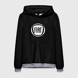 Толстовка-худи мужская FIAT logo white, цвет: 3D-меланж