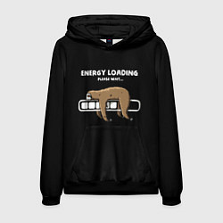 Толстовка-худи мужская Energy loading - please wait, цвет: 3D-черный