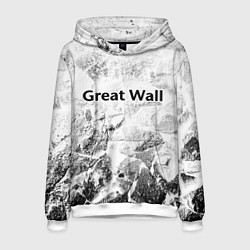 Толстовка-худи мужская Great Wall white graphite, цвет: 3D-белый