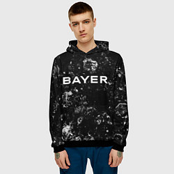 Толстовка-худи мужская Bayer 04 black ice, цвет: 3D-черный — фото 2