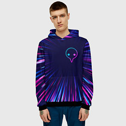 Толстовка-худи мужская Evangelion neon blast lines, цвет: 3D-черный — фото 2