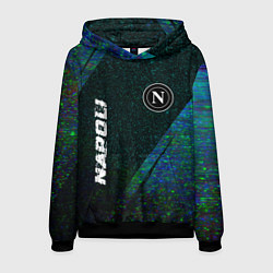 Толстовка-худи мужская Napoli glitch blue, цвет: 3D-черный