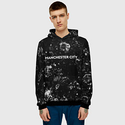 Толстовка-худи мужская Manchester City black ice, цвет: 3D-черный — фото 2