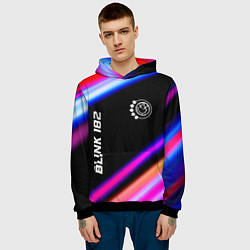 Толстовка-худи мужская Blink 182 neon rock lights, цвет: 3D-черный — фото 2