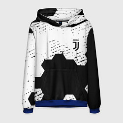 Толстовка-худи мужская Juventus hexagon black sport, цвет: 3D-синий