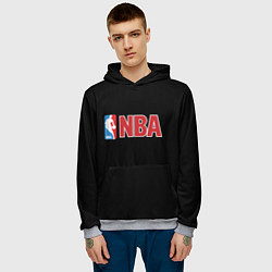 Толстовка-худи мужская NBA logo, цвет: 3D-меланж — фото 2