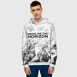 Толстовка-худи мужская Bring Me the Horizon white graphite, цвет: 3D-белый — фото 2