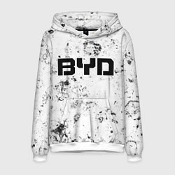 Толстовка-худи мужская BYD dirty ice, цвет: 3D-белый