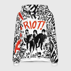 Толстовка-худи мужская Paramore - riot, цвет: 3D-белый