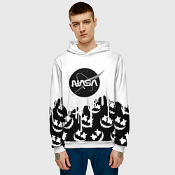 Толстовка-худи мужская Marshmello x Nasa, цвет: 3D-белый — фото 2