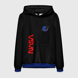Толстовка-худи мужская Nasa космический бренд, цвет: 3D-синий