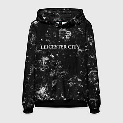 Толстовка-худи мужская Leicester City black ice, цвет: 3D-черный