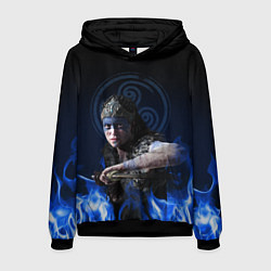 Толстовка-худи мужская Senua - Hellblade, цвет: 3D-черный