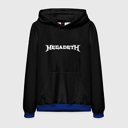 Толстовка-худи мужская Megadeth logo white, цвет: 3D-синий