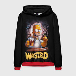 Толстовка-худи мужская Homer - wasted, цвет: 3D-красный