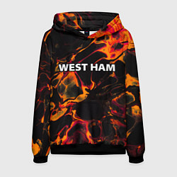 Толстовка-худи мужская West Ham red lava, цвет: 3D-черный