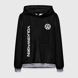 Толстовка-худи мужская Volkswagen logo white, цвет: 3D-меланж