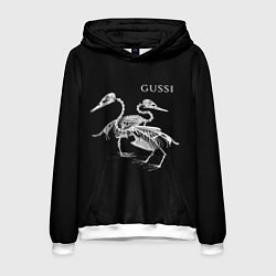 Толстовка-худи мужская Gussi - two skeletons of a goose, цвет: 3D-белый