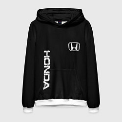 Толстовка-худи мужская Honda white logo auto, цвет: 3D-белый