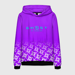 Толстовка-худи мужская Ghost of Tsushima neon samurai, цвет: 3D-черный