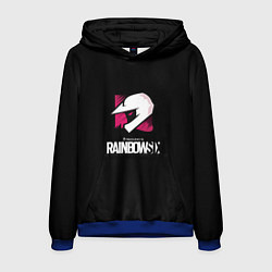 Толстовка-худи мужская Rainbow six шутер гейм стиль, цвет: 3D-синий