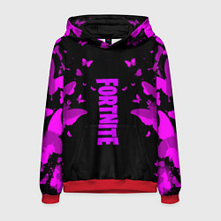 Толстовка-худи мужская Fortnite buterfly neon, цвет: 3D-красный