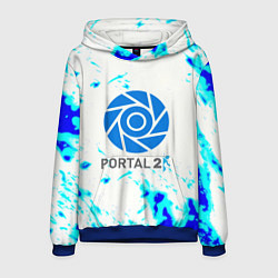 Толстовка-худи мужская Portal краски, цвет: 3D-синий