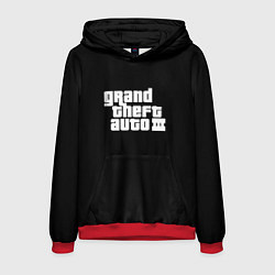 Толстовка-худи мужская GTA3 logo, цвет: 3D-красный