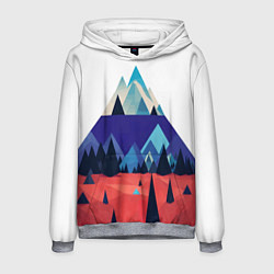 Толстовка-худи мужская Русские горы, цвет: 3D-меланж