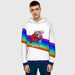 Толстовка-худи мужская Among us colors line монстр, цвет: 3D-синий — фото 2