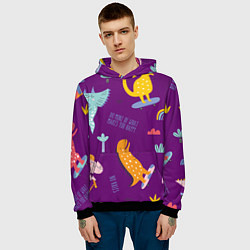 Толстовка-худи мужская No rules, цвет: 3D-черный — фото 2