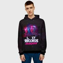 Толстовка-худи мужская Герои Lost records bloom and rage, цвет: 3D-черный — фото 2