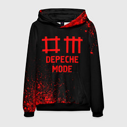 Толстовка-худи мужская Depeche Mode - red gradient, цвет: 3D-черный