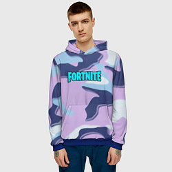 Толстовка-худи мужская Fortnite camo steel, цвет: 3D-синий — фото 2