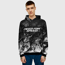 Толстовка-худи мужская Need for Speed black graphite, цвет: 3D-черный — фото 2