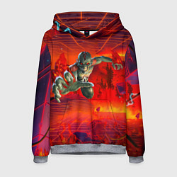 Толстовка-худи мужская Iron Maiden rock colored, цвет: 3D-меланж