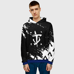 Толстовка-худи мужская Doom палач лого, цвет: 3D-синий — фото 2