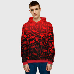 Толстовка-худи мужская Marshmello storm, цвет: 3D-красный — фото 2
