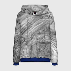 Толстовка-худи мужская Текстура дерева - абстракция, цвет: 3D-синий