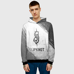 Толстовка-худи мужская Slipknot - white gradient, цвет: 3D-черный — фото 2