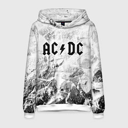 Толстовка-худи мужская AC DC white graphite, цвет: 3D-белый