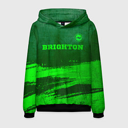 Толстовка-худи мужская Brighton - green gradient посередине, цвет: 3D-черный