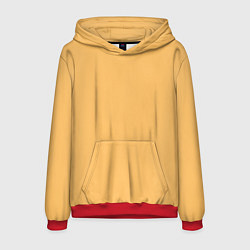 Толстовка-худи мужская Эмоция радости - желтый, цвет: 3D-красный