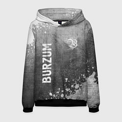 Толстовка-худи мужская Burzum - grey gradient вертикально, цвет: 3D-черный