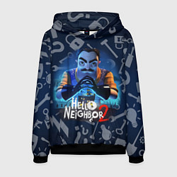 Толстовка-худи мужская Привет сосед из игры Hello Neighbor, цвет: 3D-черный