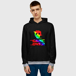 Толстовка-худи мужская Game over gradient, цвет: 3D-меланж — фото 2