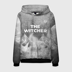 Толстовка-худи мужская The Witcher - grey gradient посередине, цвет: 3D-черный