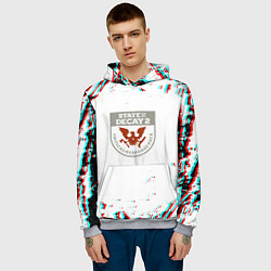 Толстовка-худи мужская State of decay краски, цвет: 3D-меланж — фото 2