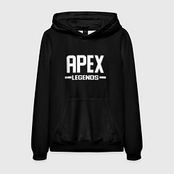 Толстовка-худи мужская Apex legends logo white, цвет: 3D-черный